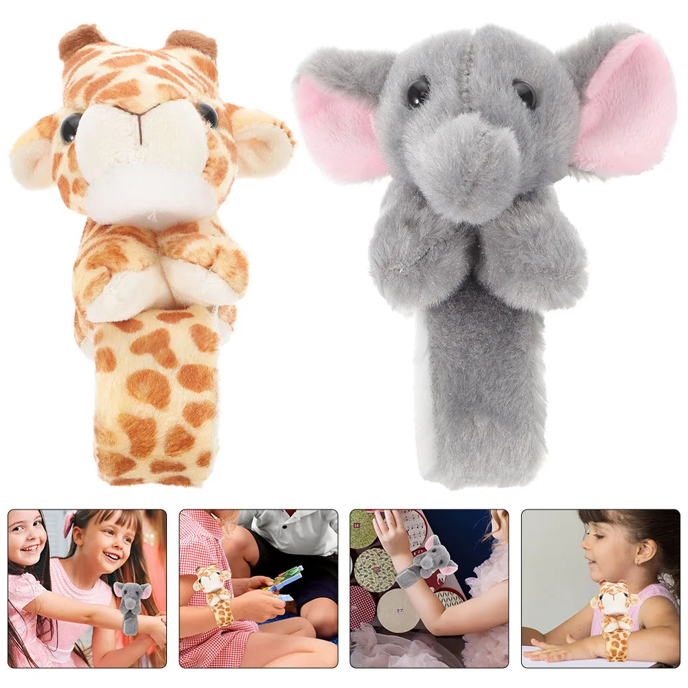 

2Pcs Slap Bracelets for Kids PP Cotton Comfortable Texture Cartoon Design Party Favors Halloween Jungle Themed Birthday Gifts