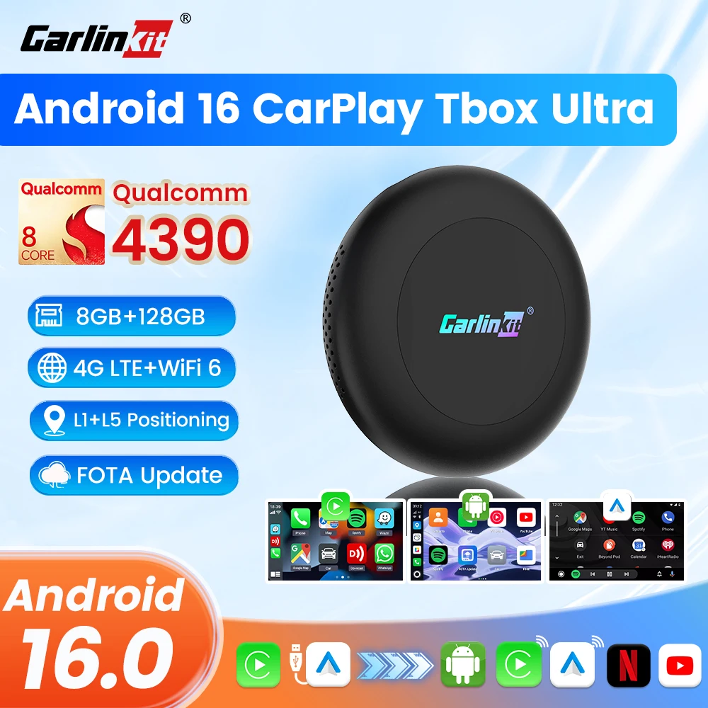 CarlinKit Android 16 TV Box Ultra 2 4390 8GB - Android AI box UK