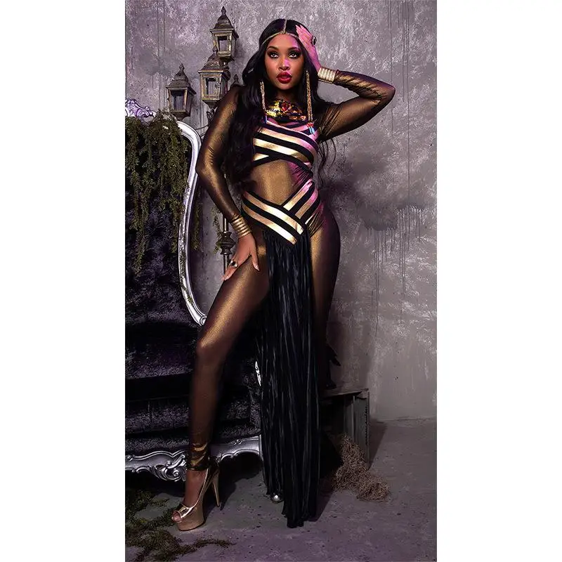 Fsia Sexy de Mulher-Gato em Couro Justo para loween, Nova Chegada, Roupas de Performance para Mulheres, Fsia Brilh...