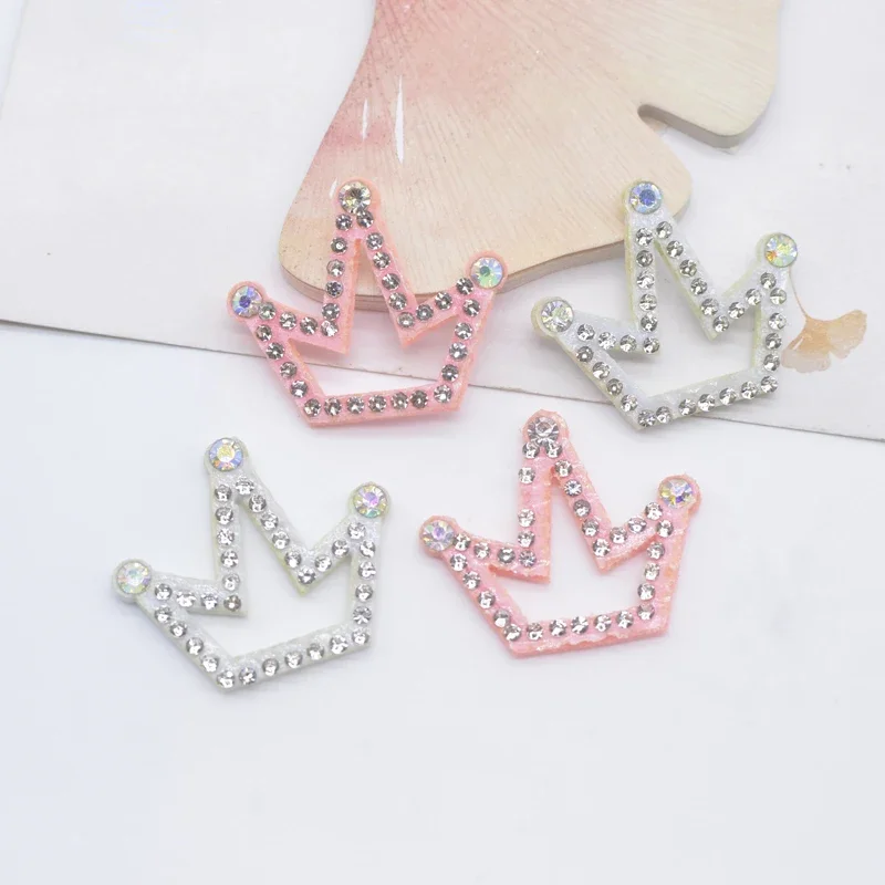 20Pcs 3.2*2.8cm Crown Rhinestone Appliques for DIY Cloth Crafts Sewing Patches Headwear Hair Clips Bow Decor Accessories