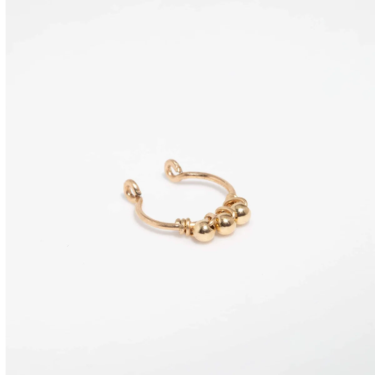 Faux Nose Piercing Ring 14K Gold Filled/925 Silver Pierceless Nose Ring Handmade Tarnish Resistant Fake Piercing Nose Jewelry
