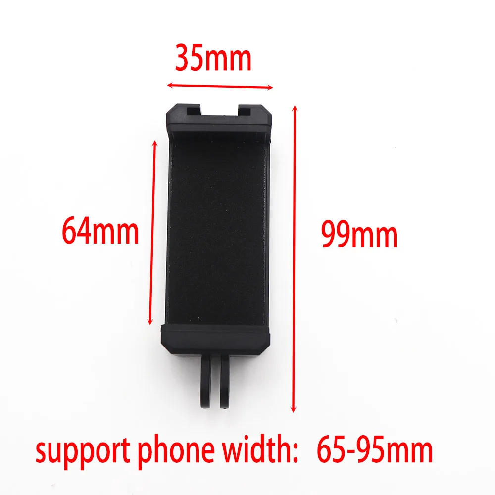 Phone Holder Clip Bracket Adapter for Smartphone Iphone Huawei Samsung Tripod 1/4 Inch Nut Hole Gopro Selfie Stick Accessories