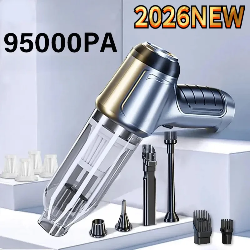 

Автомобильный пылесос 4-в-1: беспроводной, ручной, портативный, с мощным всасыванием, для дома и автомобиля