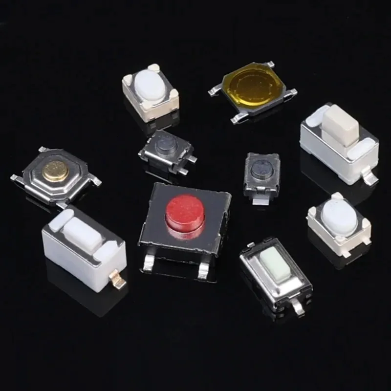 250/100pcs Tactile Push Button Switch Kits 10 Models Car Remote Control Tablet Micro Momentary Keys Button Touch Microswitch