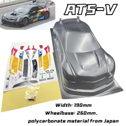 Wysokiej jakości 1/10 PC ATS -V RC obudowa 260mm rozstaw osi 190mm szerokość przezroczystego poliwęglanu do RC On-road GT Touring Pan Car