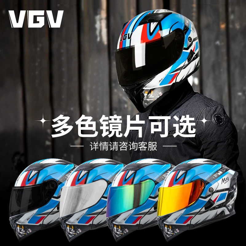 VGV 3C ECE DOT GB National Certification Motorcycle Uncovered Helmet Summer Half Helmet Electric Locomotive Full HelmetS