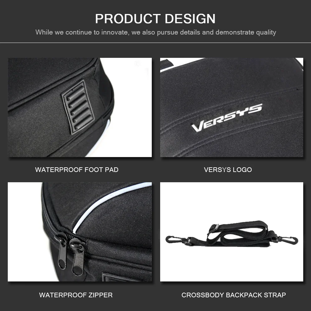 For Kawasaki Versys 1000 650 Ninja 1000 H2 SX For KQR 28L Hard Saddlebag Liner Set Saddle Bags Travel Trunk Bag ​luggage bags