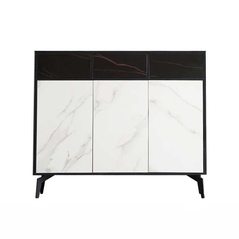 

Ultra-thin solid wood high-end rock slab home porch shoe cabinet