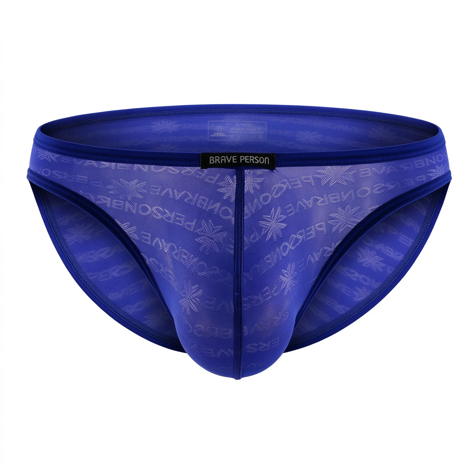Men's Low Waist Mesh Breathable Bikini Briefs with Bulge Pouch Soft Comfort Underwear Seamless Boxer Shorts