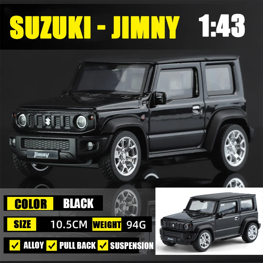 2025 Nieuwe Stijl 1/43 Suzuki Jimny Miniatuur Legering Diecast SUV Auto Prachtige Model Pull Back Suspension Kid Gift Verzamelen Decoratio