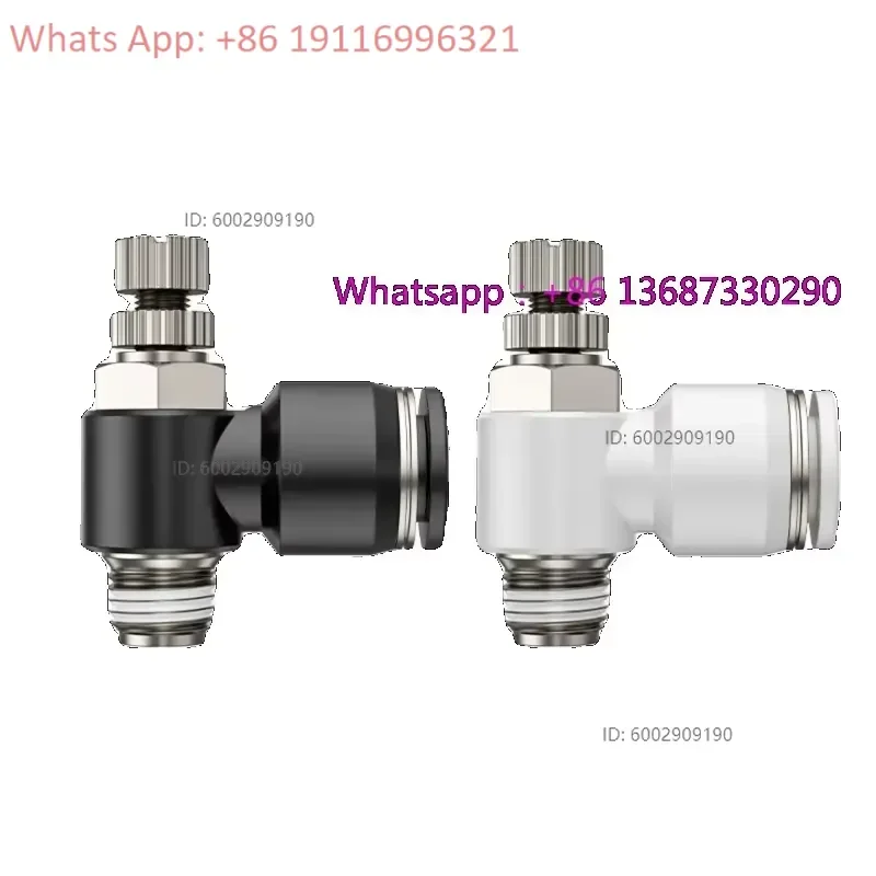 SL throttle valve white L-shaped cylinder speed control joint control valve pneumatic joint flow control valve 8-02
