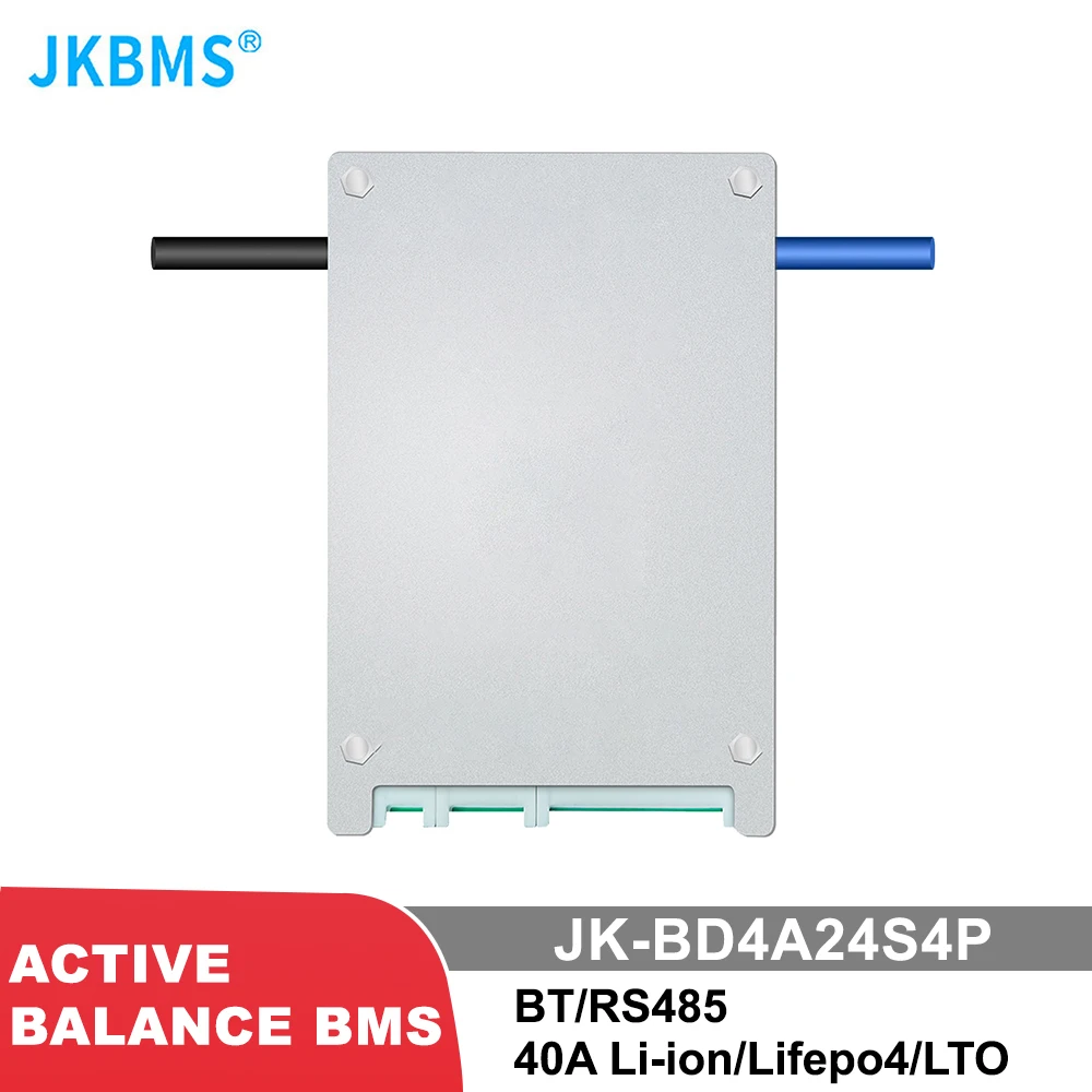 JKBMS Smart BMS BD4A24S4P 0.4A Active Balance 40A 8S 9S 10S 11S 12S 13S 14S 15S 16S 17S 20S 24S Li-Ion LTO 18650 Battery Lifepo4