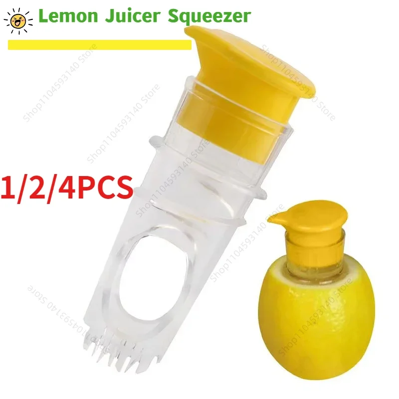 

2025 New 1/2/4PCS Lemon Juicer Squeezer Portable Manual Lime Hand Lemon Faucet Screw Top Lemon Juicer With Built-In Filter