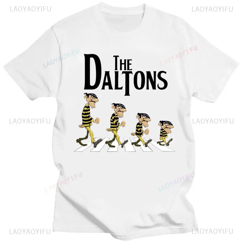 Arrival Dalton Brothers Lucky Luke Comics Essential Tshirt Summer Men Cotton Tops Funny Casual Shirt Print Male Short Sleeve Tee