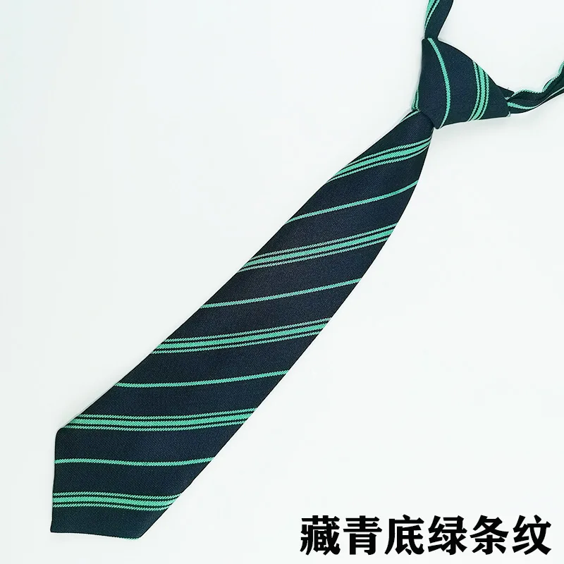 JK Tie เสื้อสวมหัวสำหรับนักเรียนผ้าฝ้ายแถบหนังสีขาวและสีดำลายทาง