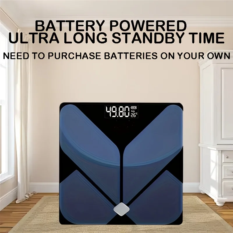 ميزان حمام رقمي عالي الدقة بوزن 400 رطل | شاشة LCD بإضاءة خلفية مع شاشة درجة حرارة ذكية | تعمل بالبطارية | استخدام المنزل/الحمام/النوم #4