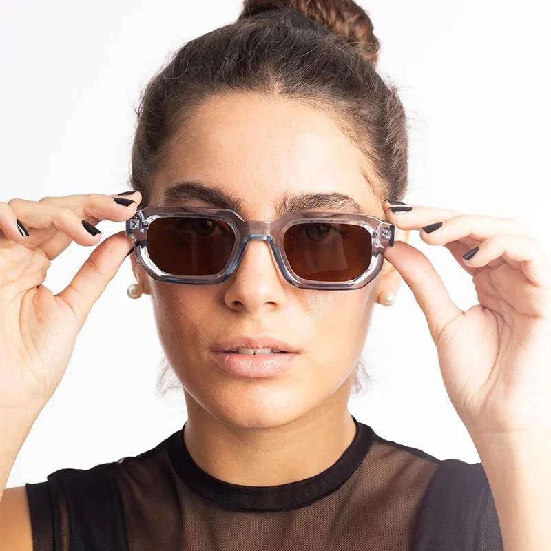 

Trendy Rectangle Sunglasses Women Men Fashion Brand Designer Cool Sun Glasses Female Male Plastic Outdoor Eyewear