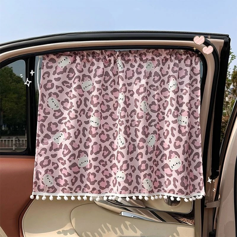 

Car Sun Shade Cartoon Leopard Cat Pattern Car Side Window Sunshade Summer New Sunblock Thermal Insulation