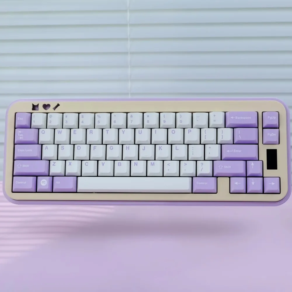 Cherry Profile Lavender Purple Keycap PBT Dye Sublimation Keycap English For MX Switch Mechanical Keyboard 61 64 68 75 84 87 96