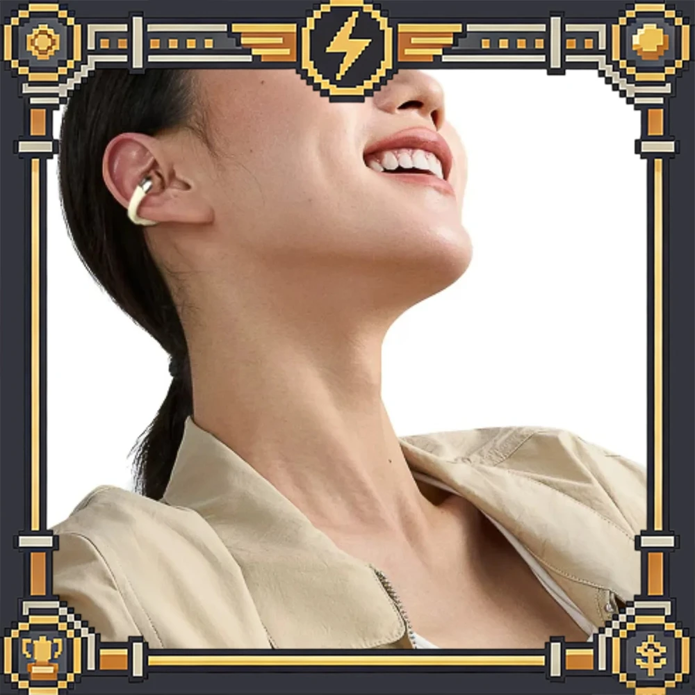Linklike Star Air2.0 Wireless Earbuds Bluetooth 6.0 Open Ear Clip On Headphones LDAC AI Noise Reduction Calls 40H for Sports