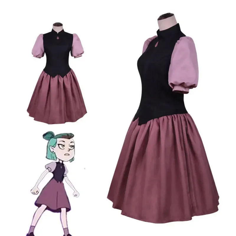 قمامة الدببة البومة كوس هاوس أميتي بلايت إدالين كلوثورن فستان مُصمم حسب الطلب تنورة حمراء بدلة موحدة قدس 2025 جديد