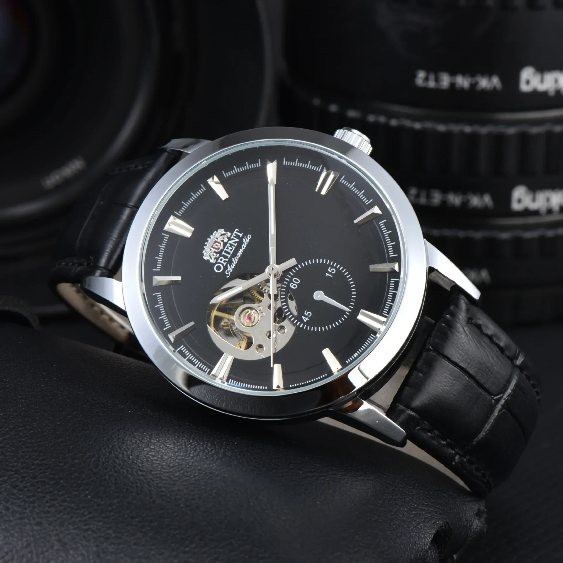 9898 Store Sport Relojes mecánicos automáticos Orient Función completa Hora mundial Resistente al agua Esqueletoado