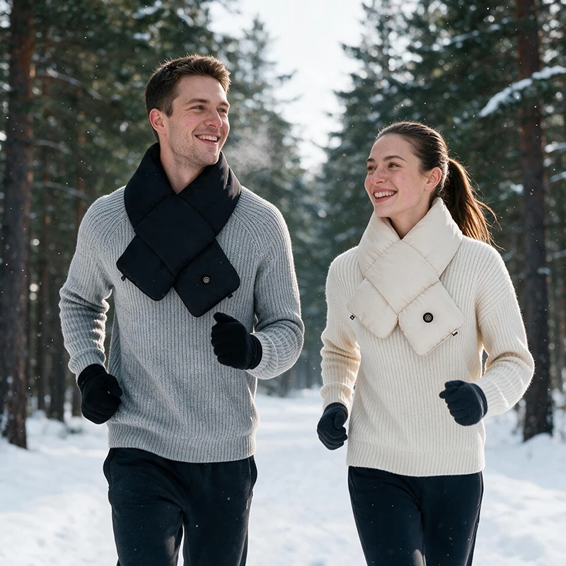 Smart Heating Scarf Fast Warm Electric Neck Warmer USB Powered Soft Thermal Collar Scarf Unisex Windproof Winter Neck Wrap