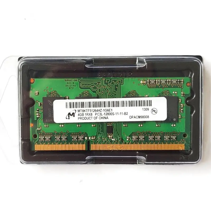 Micron DDR3 RAMS 4 Гб 1600 МГц память для ноутбука DDR3 4 Гб 1RX8 PC3L-12800S-11-11-B2 1,35 в