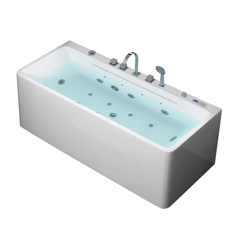 LMM modern simple high-end acrylic thermostatic bathtub big waterfall big surf small apartment