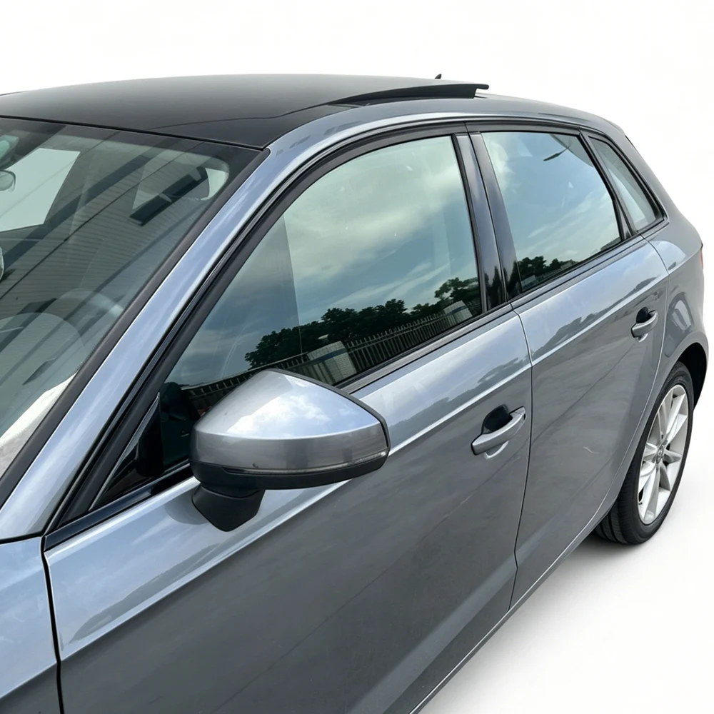 Chrom-Entfernungs-Fensterverkleidungsaufkleber für Audi A3 8V 2013-2020 Schrägheck, glänzend/matt schwarz, Außen-Dekor – Detail 4