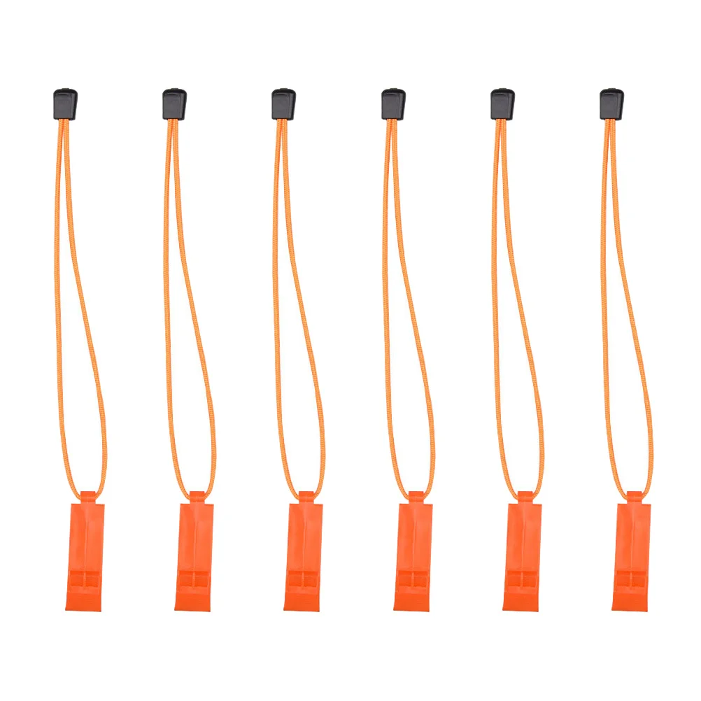 6 قطعة صافرة الطوارئ في الهواء الطلق بصوت عال هش بقاء أداة البحث المحمولة ملحقات رياضية صافرة مع اسهم #1