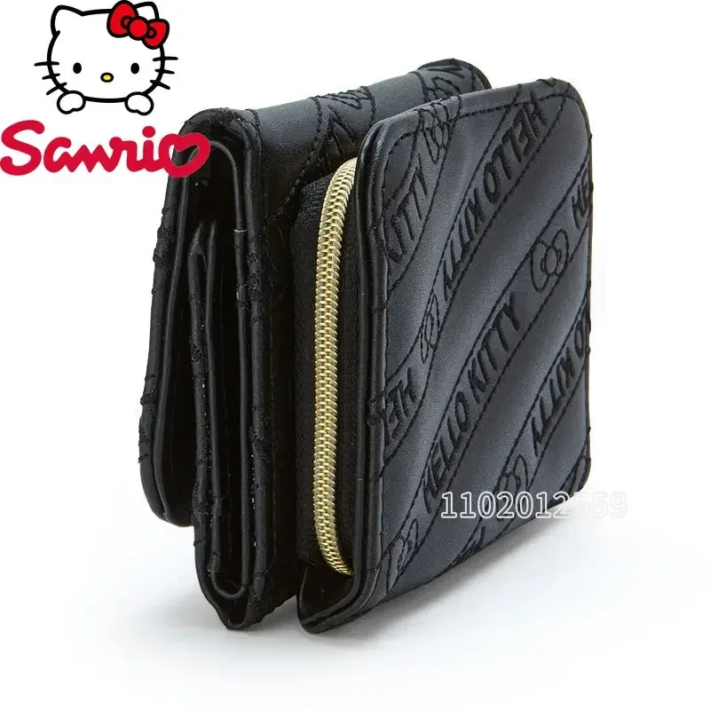 Hello Kitty New Women's Wallet Luxury Brand Original Short Coin Purse Cartoon Girls Wallet Large Capacity Multiple Card Slots