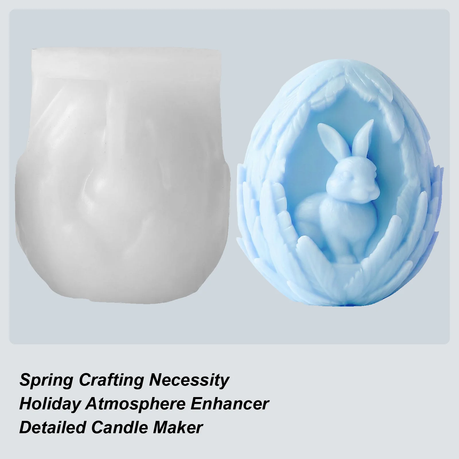 

Easter Bunny Egg Silicone Mold Easter Bunny Egg Candle Mold Reusable Easy Release Mold For Wax Plaster Soap Arts & Crafts