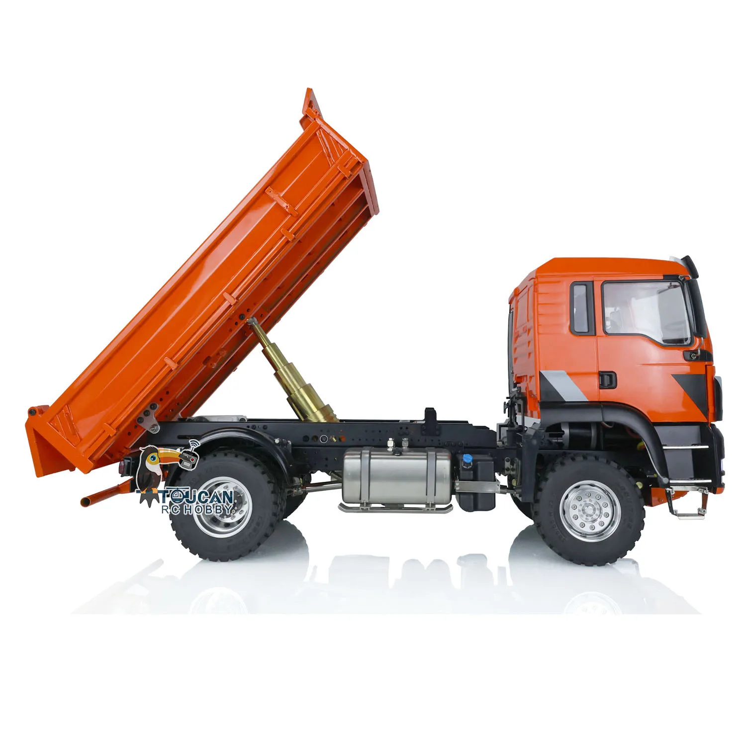 

Toys LESU 1/14 Hydraulic RC Dumper 4x4 TGS Metal Chassis Remote Control Cars Painted Finished Tipper Truck Vehicle THZH1388