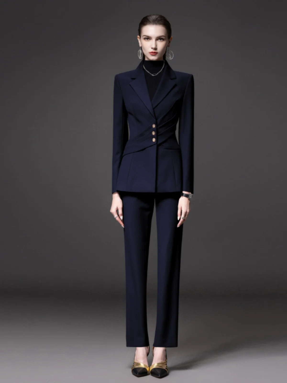 

Элегантный женский костюмный пиджак в британском стиле для осени и зимы, профессиональный, модный, легкий, для работы