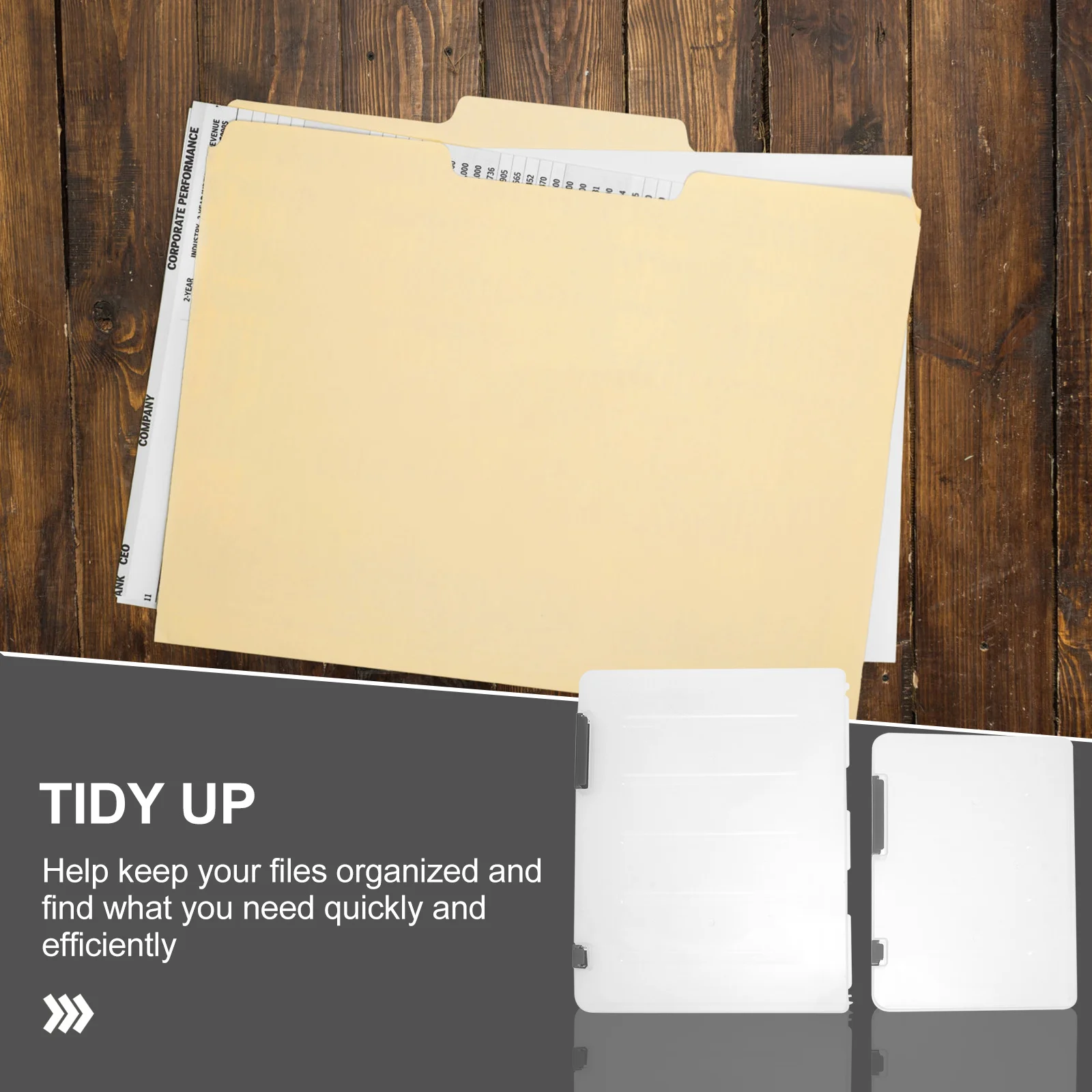 

2pcs Office File Storage Boxes A4 Document Organizer Data File Container Desktop Certificate Storage Case For Home