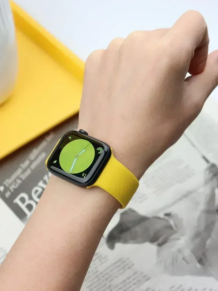 حزام سيليكون لساعة أبل الفرقة 49 ، 40 ، 45 ، 41 ، 44 ، 42 ، 38 ، 44 سوار Iwatch Series 9 7 Se 3 4 5 6 8 Ultra Band