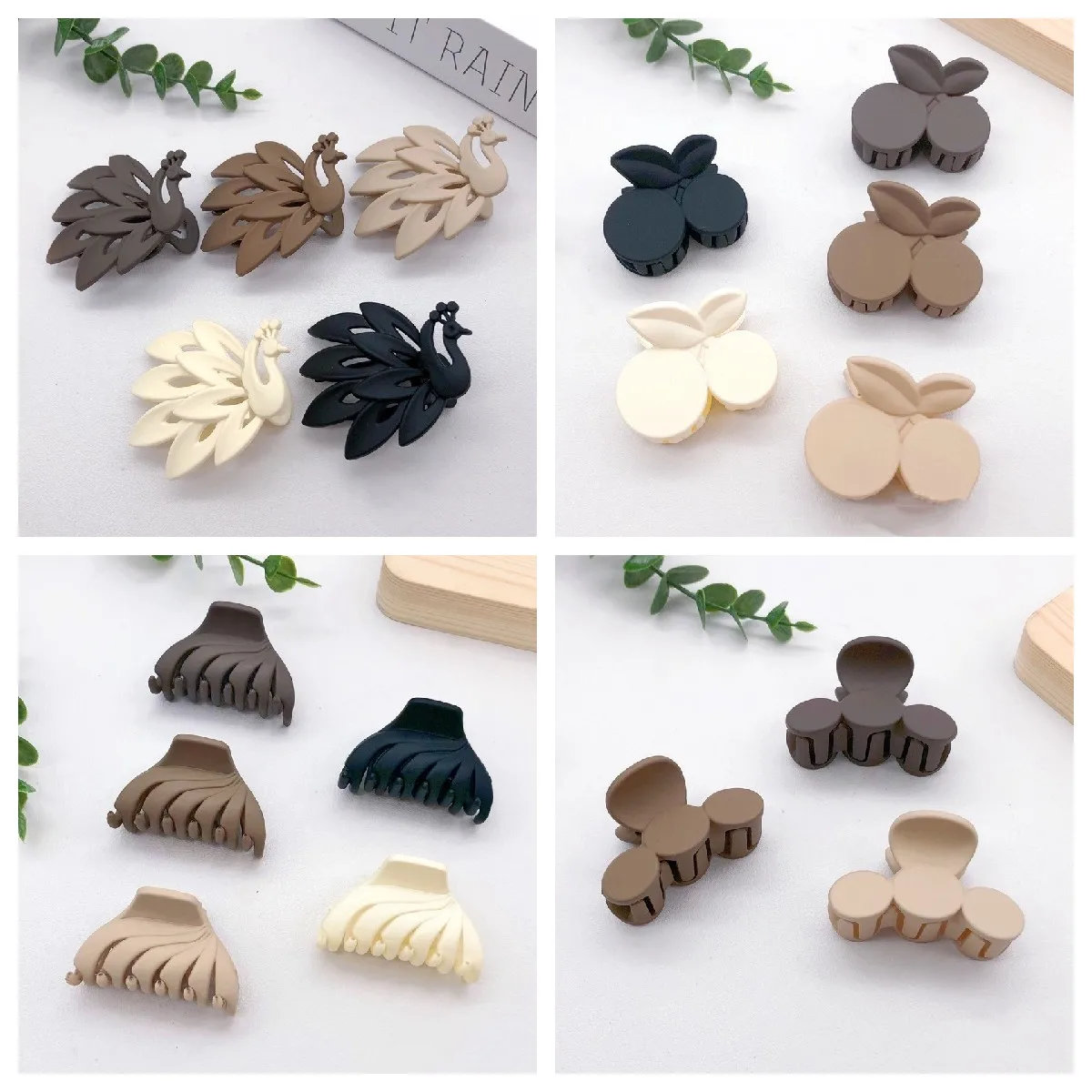 Multi-style Hot Sale New Frosted Small Geometry Solid Color Clip Hairpin Hair Claw Barrettes for Women Girl Accessories Headwear