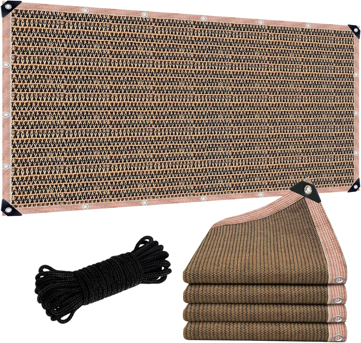 

90% Sun Shade Cloth with Grommets, 8 x 20 FT Pergola Shade Cover Canopy, Mesh Tarp Sun Screens for , Outdoor, Garden, Backy