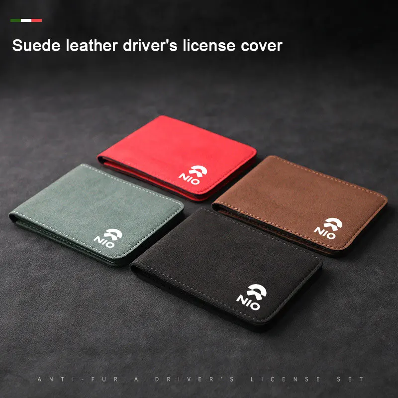 

Car Driving License Cover For Weilai Nio ES6 EC6 ES8 2018-2024 ET7 EP9 Eve ET5 Car Card Holder Money Bag ID/photo/bank