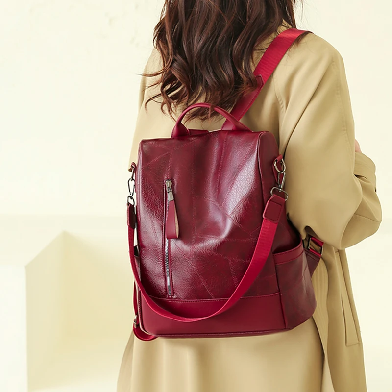 2023 New Hot Women’s Backpack Designer High Quality Soft Leather Simple Fashion Backpack Large Capacity Antitheft Shoulder Bags