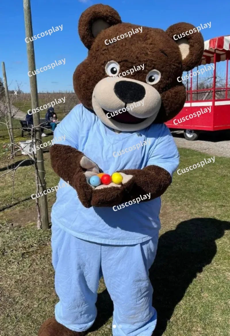 

Костюм-талисман с изображением коричневого медведя, костюм с изображением персонажа из мультфильма для Хэллоуина