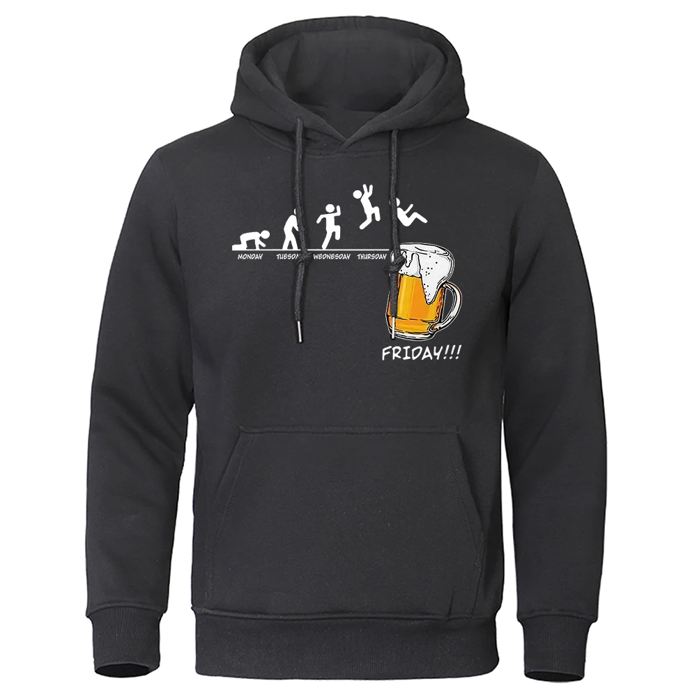 The Joy Of Drinking Beer On Friday Hoodie Men Women Hip Hop Fashion Streetwear Casual Warm Clothes Loose Pullovers Couple Hoody