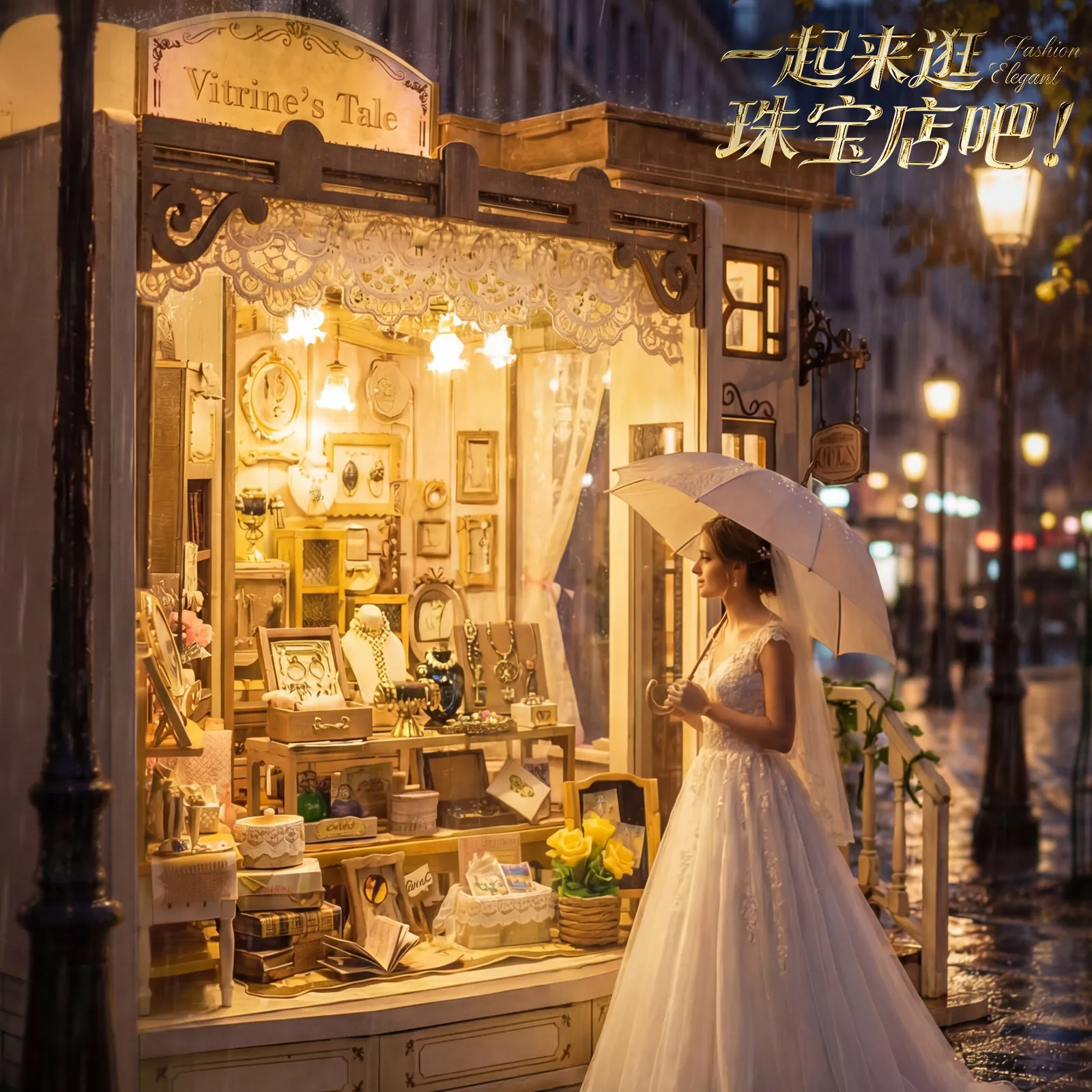 

New Vitrines Tale Diy Miniature Jewelry Store Model Hand Assembled Wooden Craft Kit Micro Scale Scene For Adult Hobby Decor Gift