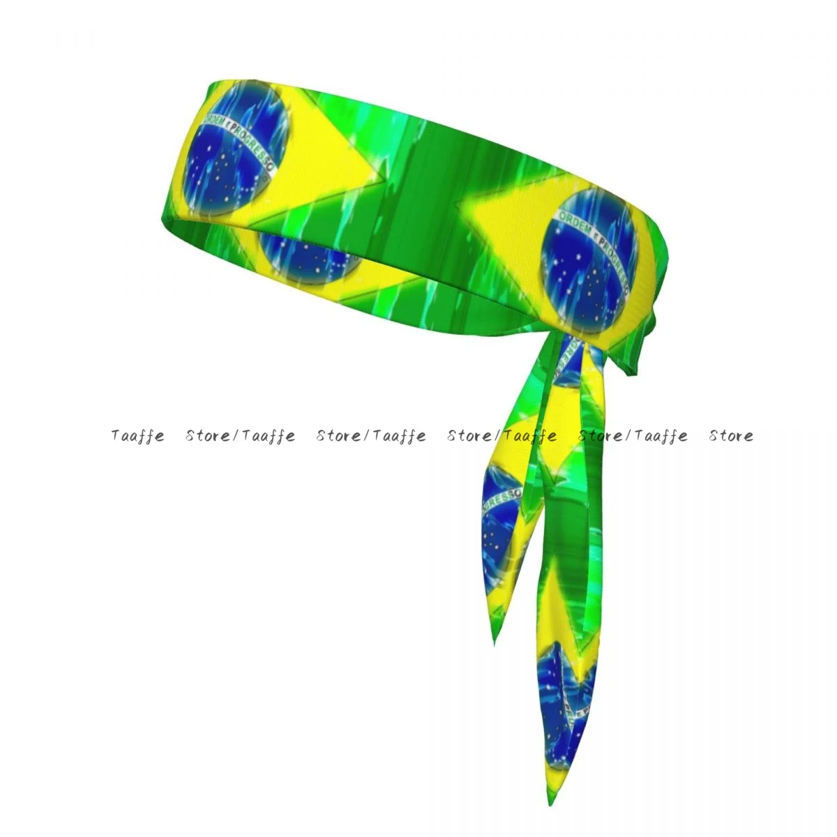 

Abstract Brazil Flag Bandanas Hairband Head Tie Sports Headband for Running Tennis Karate Athletics Brief Style