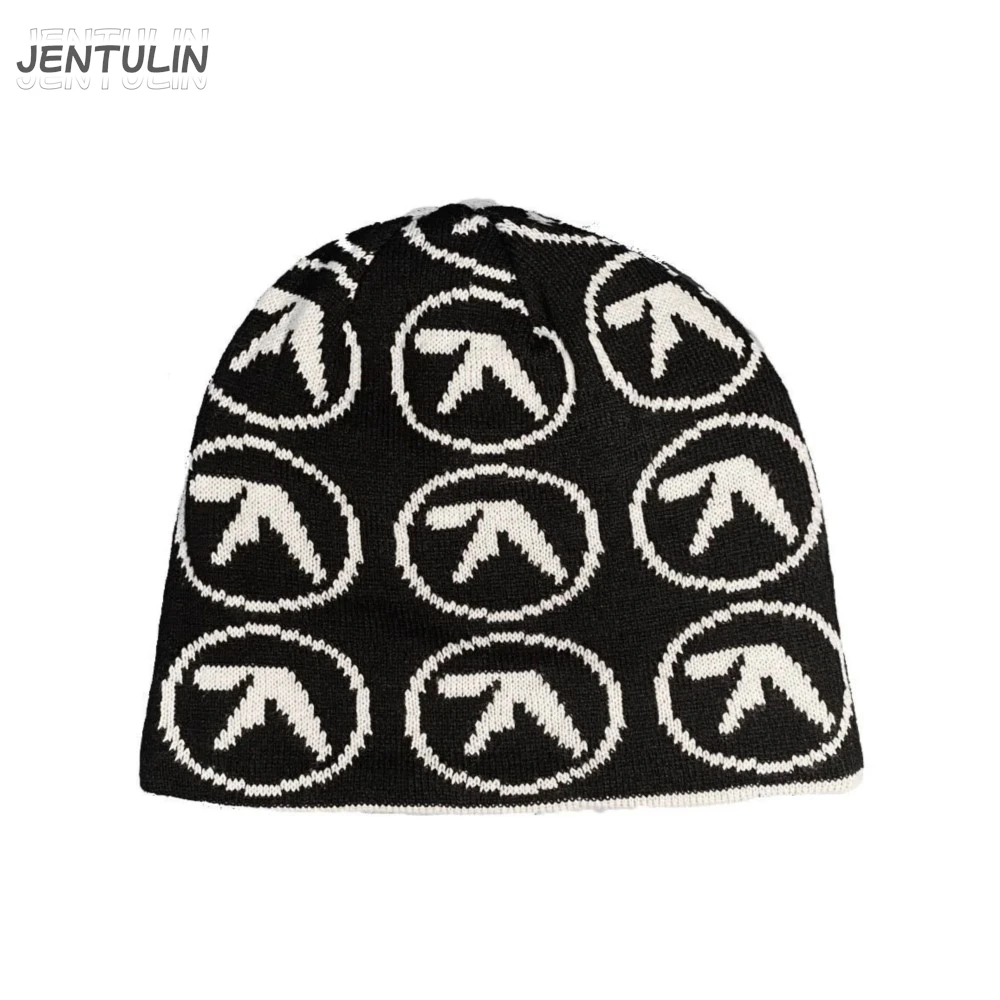 Y2k Women Hat Knitting Beanies Aphex Twin Cap For Men Hip Hop Streetwear Winter Fashion Kpop Vintage Goth Warm Hip Hop Unisex BF