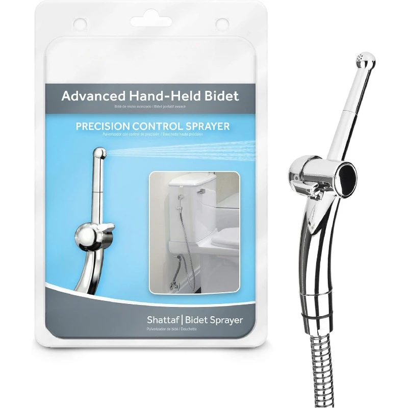 home.Hand Held Bidet Sprayer for Toilet: CleanSpa, Ergonomic Handheld Bidet for Toilet, Toilet Water Sprayer & Hose Set