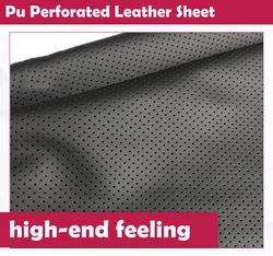 137x300cm PU Leather 0.5mm Ultrathin Surface Cover Perforated Soft Base Fabric Leather Faux Fabric Cloth Sheet for DIY Crafts