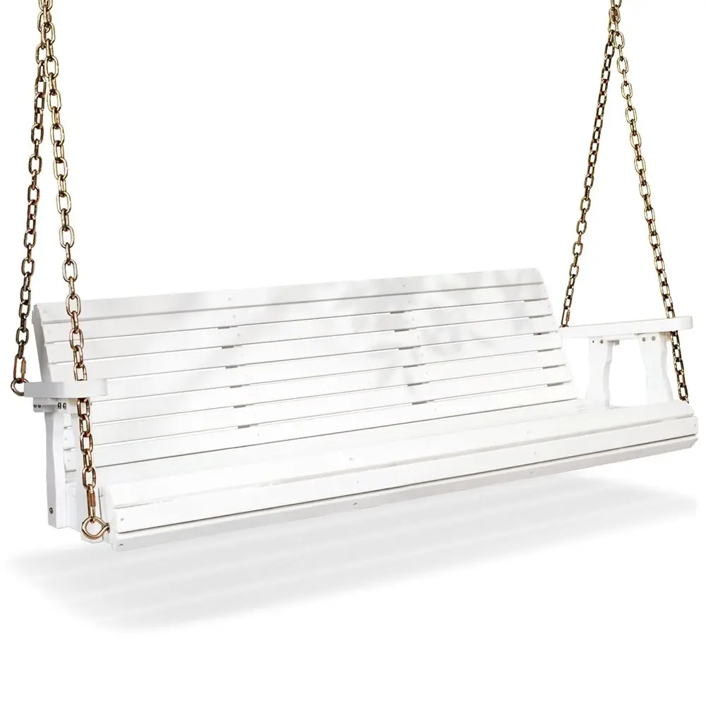

Upgraded Patio Wooden Porch Swing for Courtyard amp Garden, Heavy Duty 880 LBS Swing Chair Bench with Hanging Chains for Outdoo