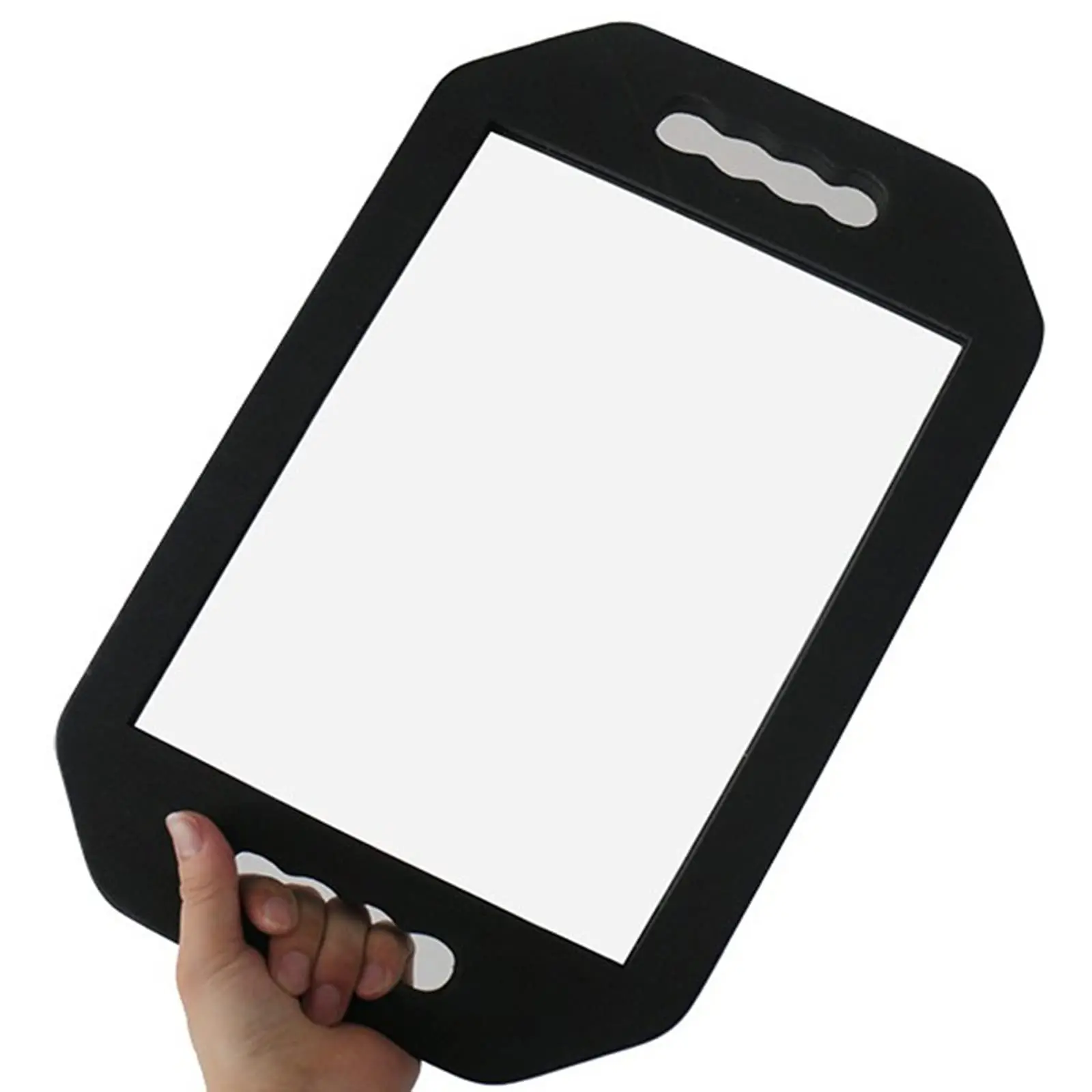 BarberTop Hair Salon Mirror With Foam Around Black Shop Hairdressing Makeup Mirror Sponge Protection Home Supplies